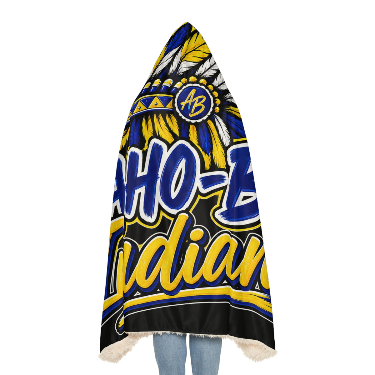 Arapaho-Butler Indians Snuggle Blanket - Team Logo Hooded Throw