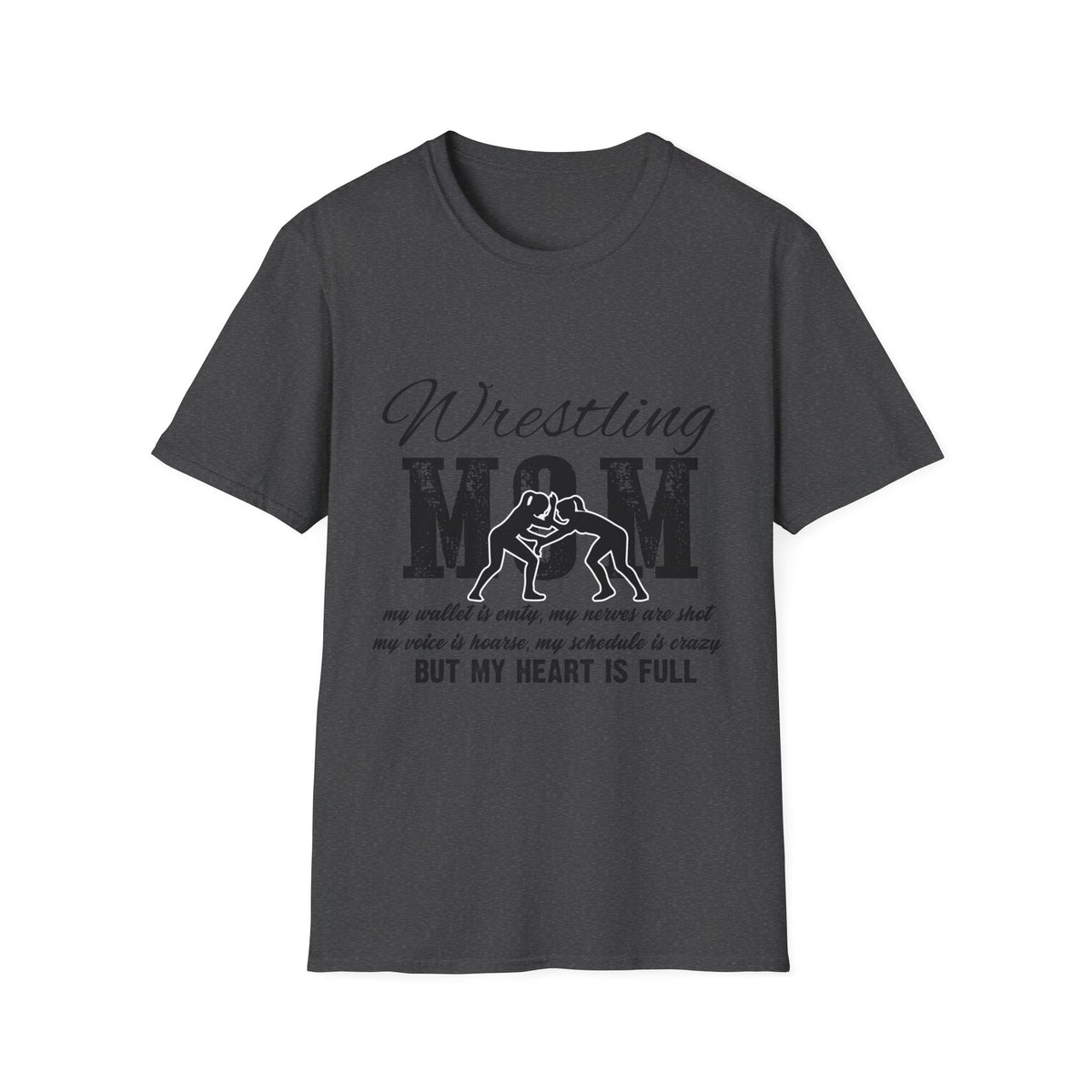 Wrestling Mom T‑Shirt — Distressed Sports Mom Tee
