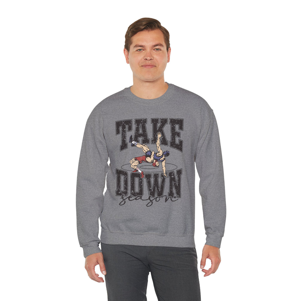 Take Down Season Wrestling Crewneck Sweatshirt