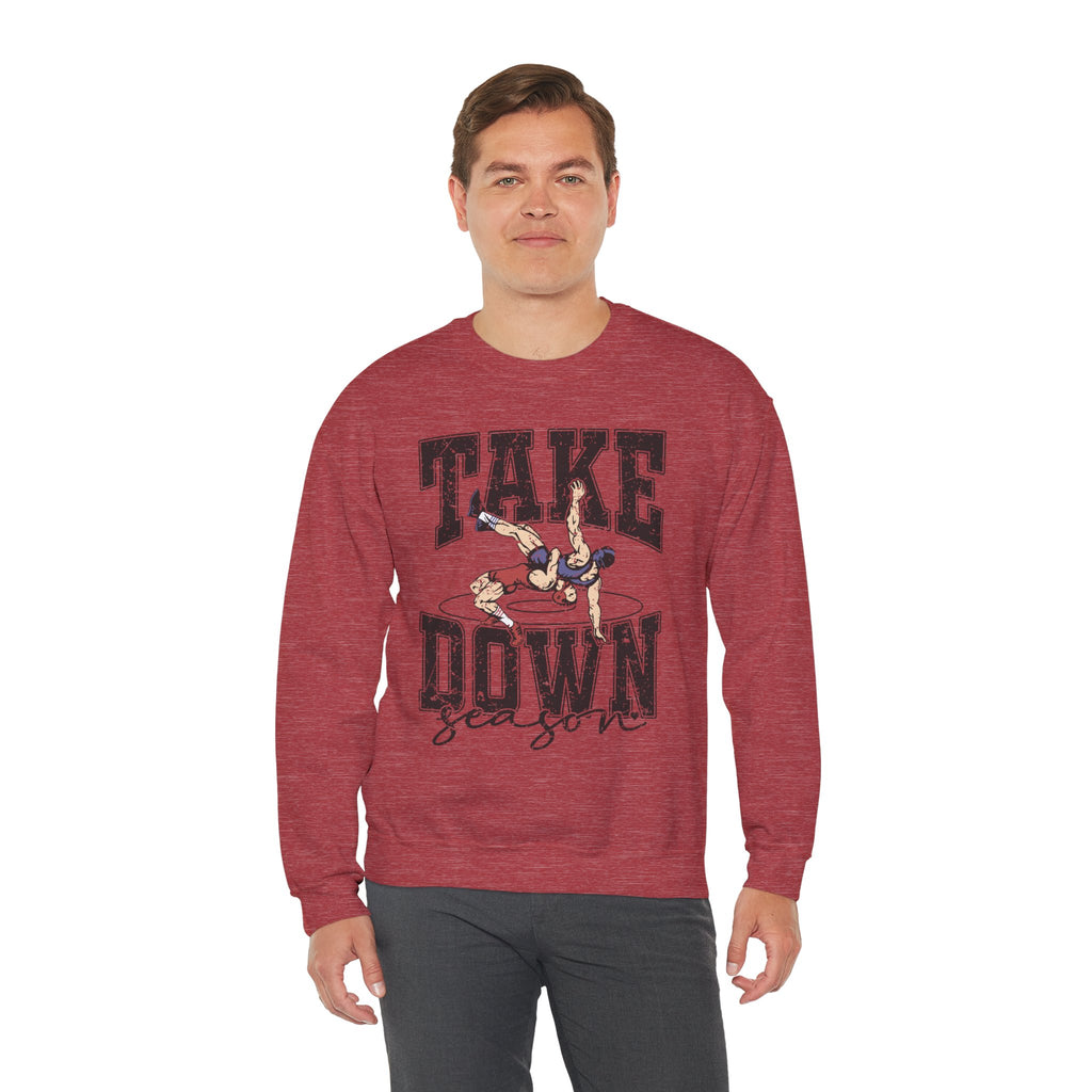 Take Down Season Wrestling Crewneck Sweatshirt