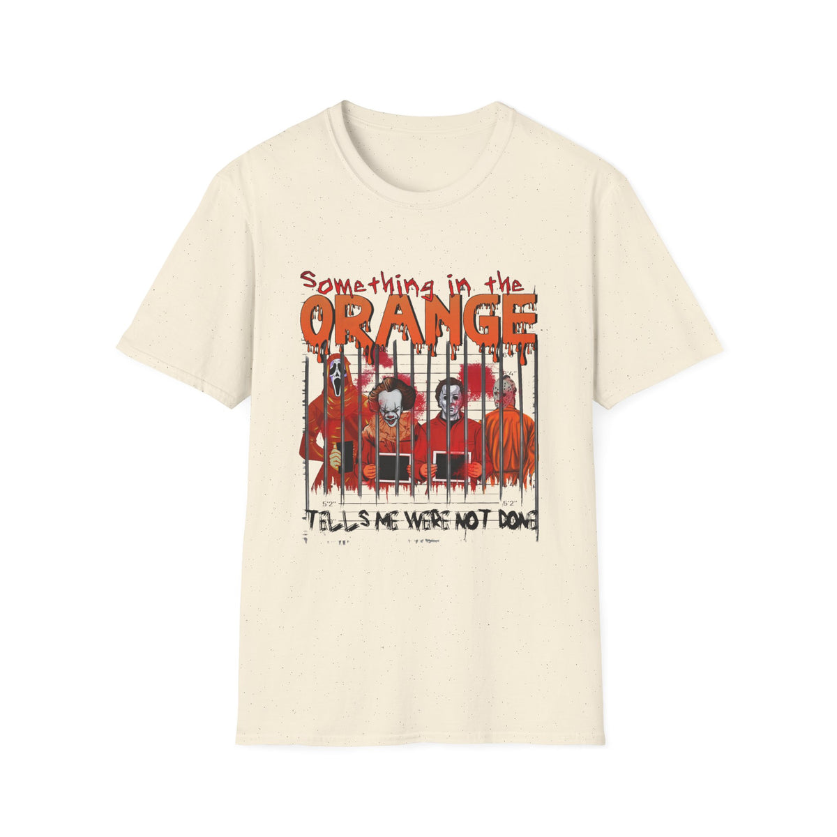 Something in the Orange T-Shirt — Horror Movie Prison-Themed Graphic Tee