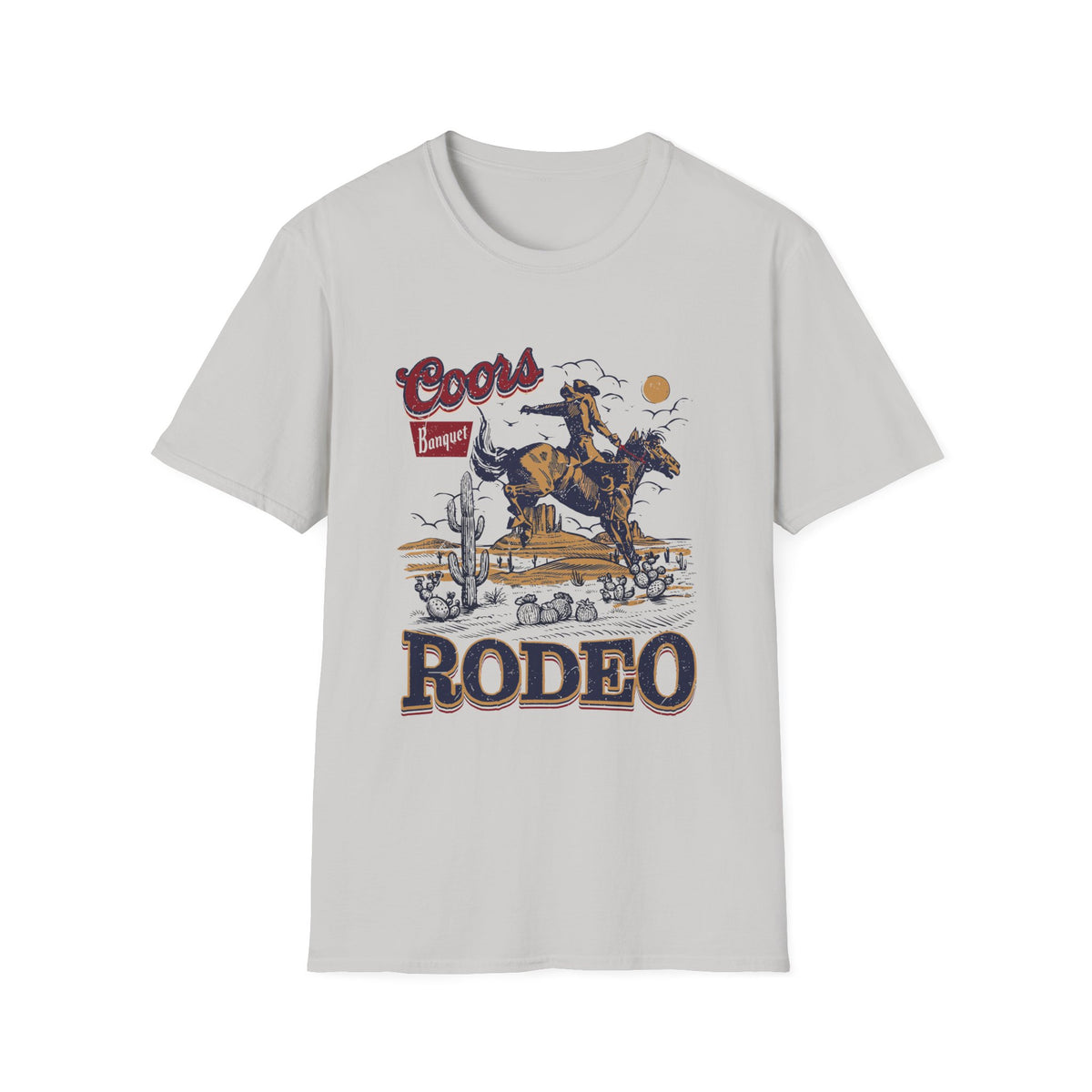Rodeo Rider Graphic T-Shirt — 'Coors Banquet' Western Cowboy Tee