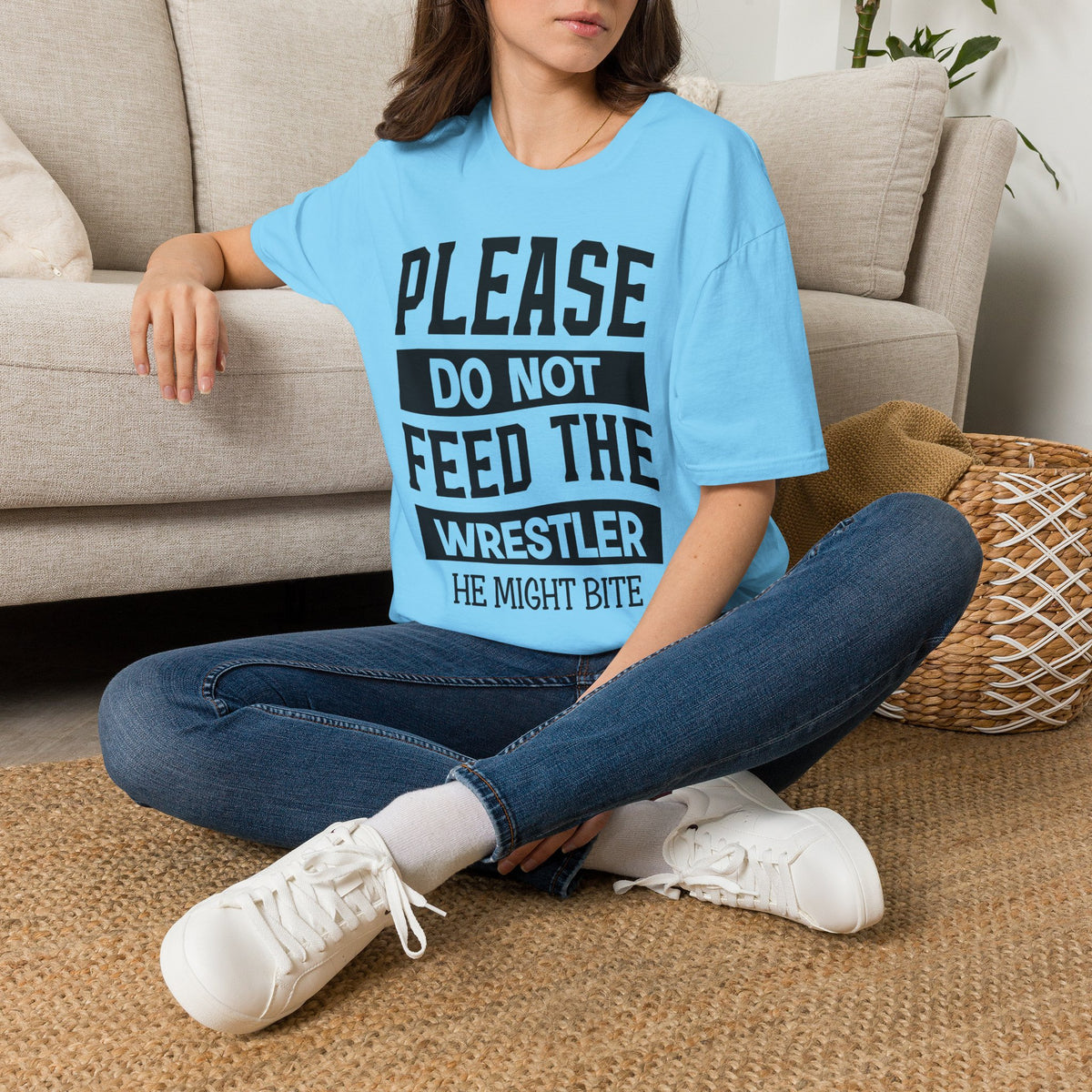 Please Do Not Feed The Wrestler T-Shirt — Funny Wrestling Shirt