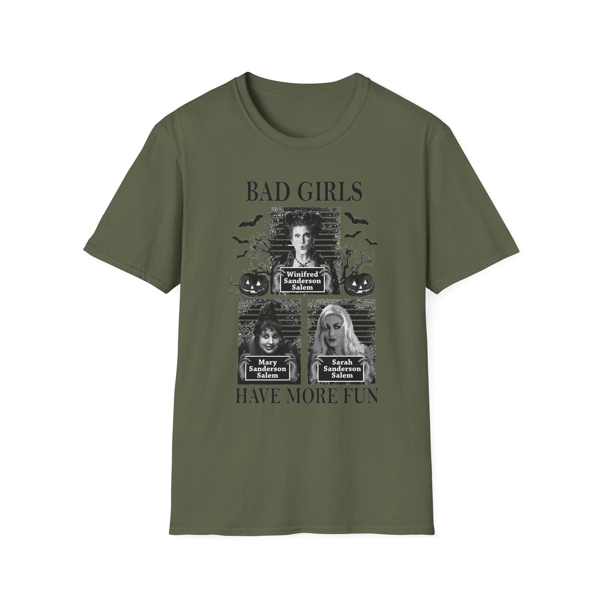 Bad Girls Have More Fun T-Shirt — Winifred Sanderson Salem Mugshot Halloween Tee