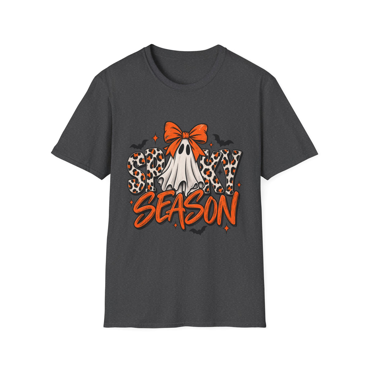 Halloween T-Shirt — Leopard Ghost Spooky Season Graphic Tee
