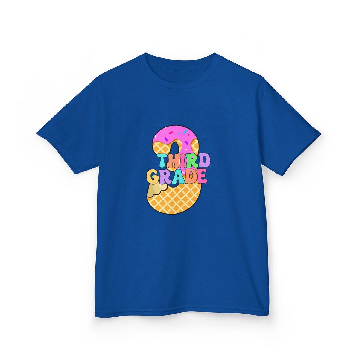 Third Grade Donut Ice Cream Cone Kids Tee — Back-to-School Third Grade Shirt