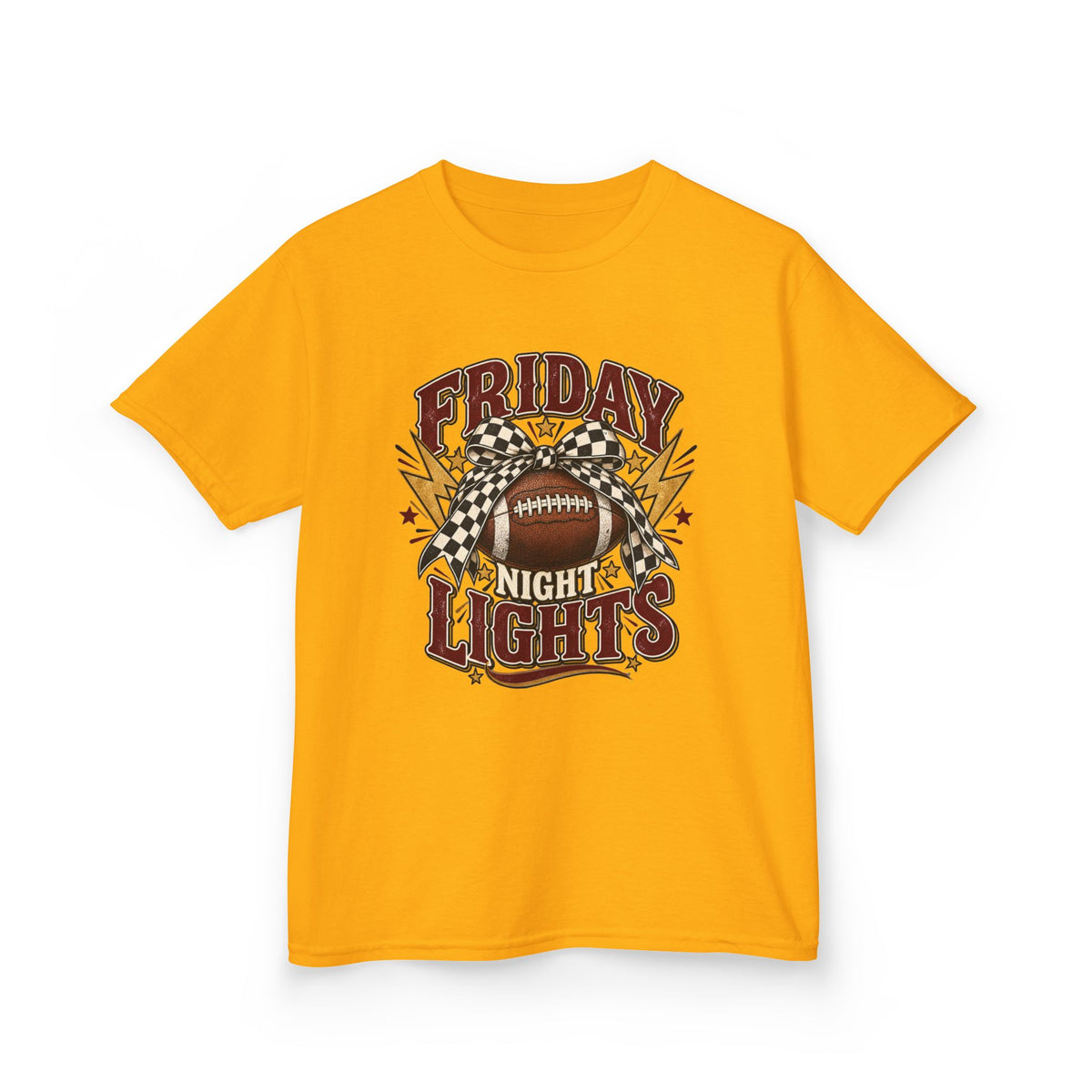 Kids "Friday Night Lights" Football Tee — Youth Game Day Shirt
