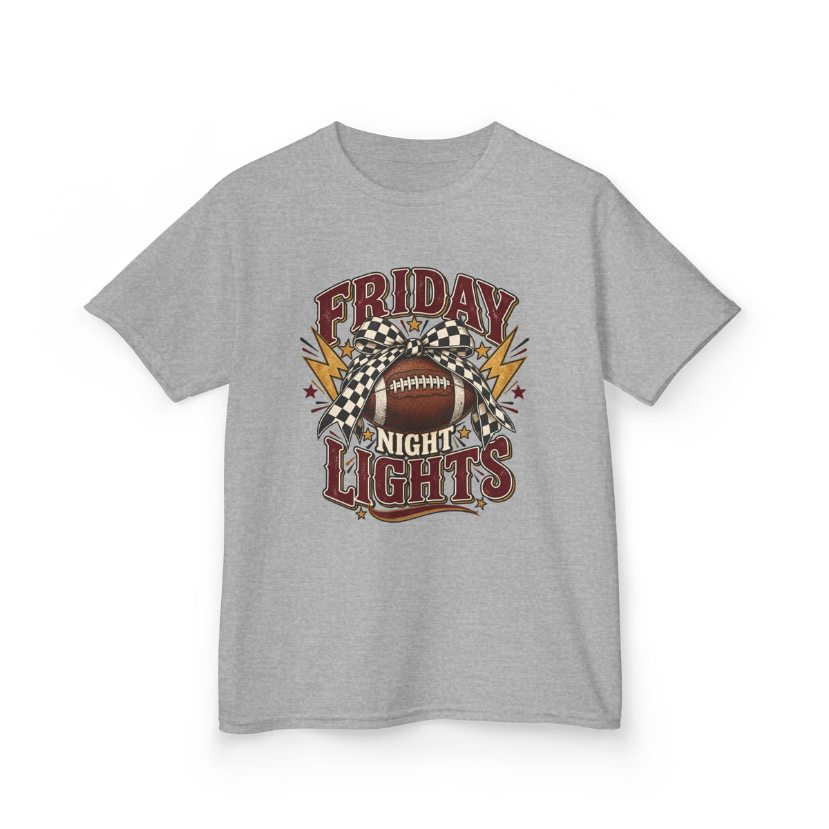 Kids "Friday Night Lights" Football Tee — Youth Game Day Shirt