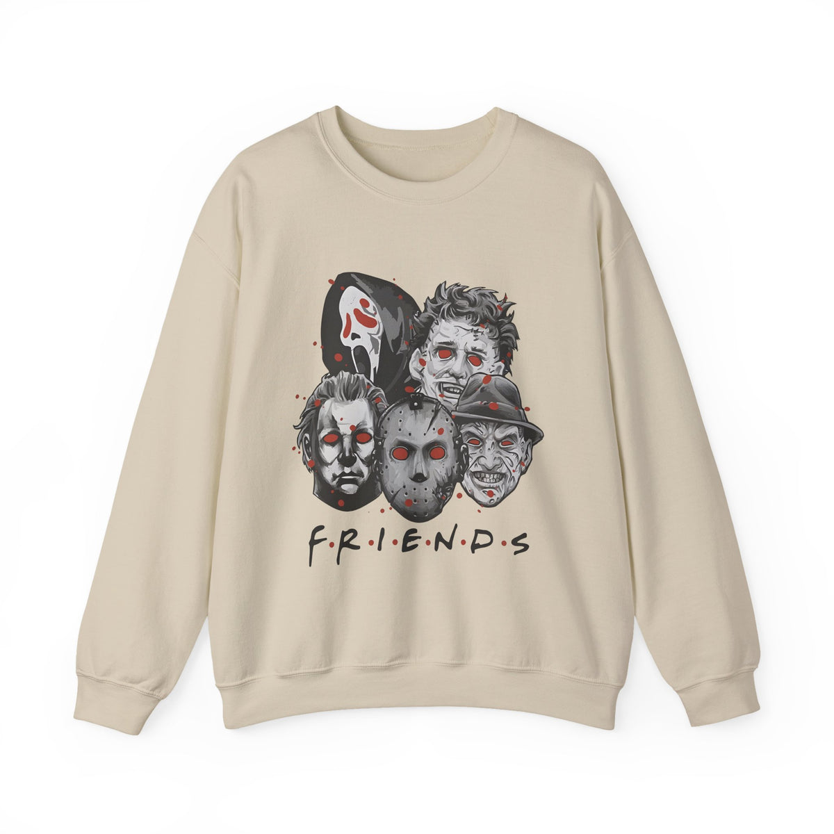 Horror Movie Masks "F.R.I.E.N.D.S" Crewneck Sweatshirt