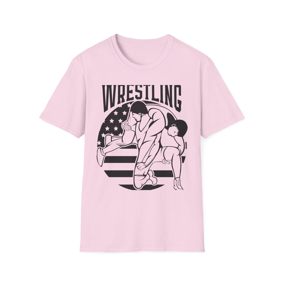 Wrestling T-Shirt — USA Flag Grapplers Graphic Tee