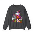 Cute Halloween Ghosts Crewneck Sweatshirt — Colorful Pumpkin & Candy Graphic