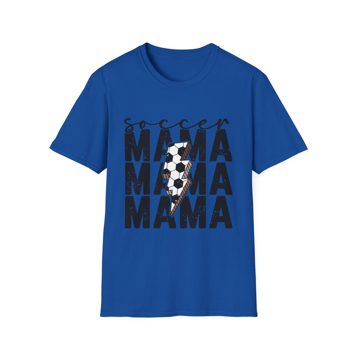 Soccer Mama Graphic Tee — Distressed Soccer Ball Design