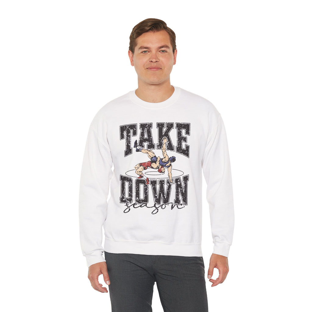 Take Down Season Wrestling Crewneck Sweatshirt