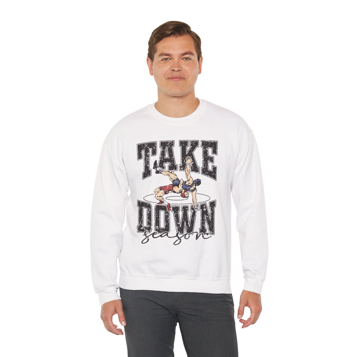 Take Down Season Wrestling Crewneck Sweatshirt