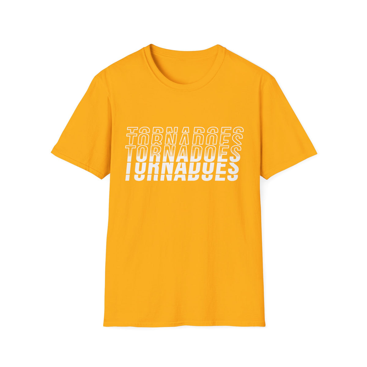 Tornadoes Graphic Tee — Bold Layered Text Storm Design