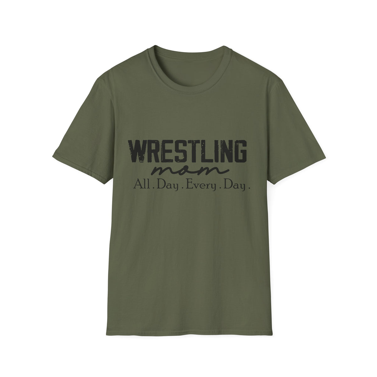 Wrestling Mom T-Shirt — "Wrestling Mom All Day, Every Day" Graphic Tee