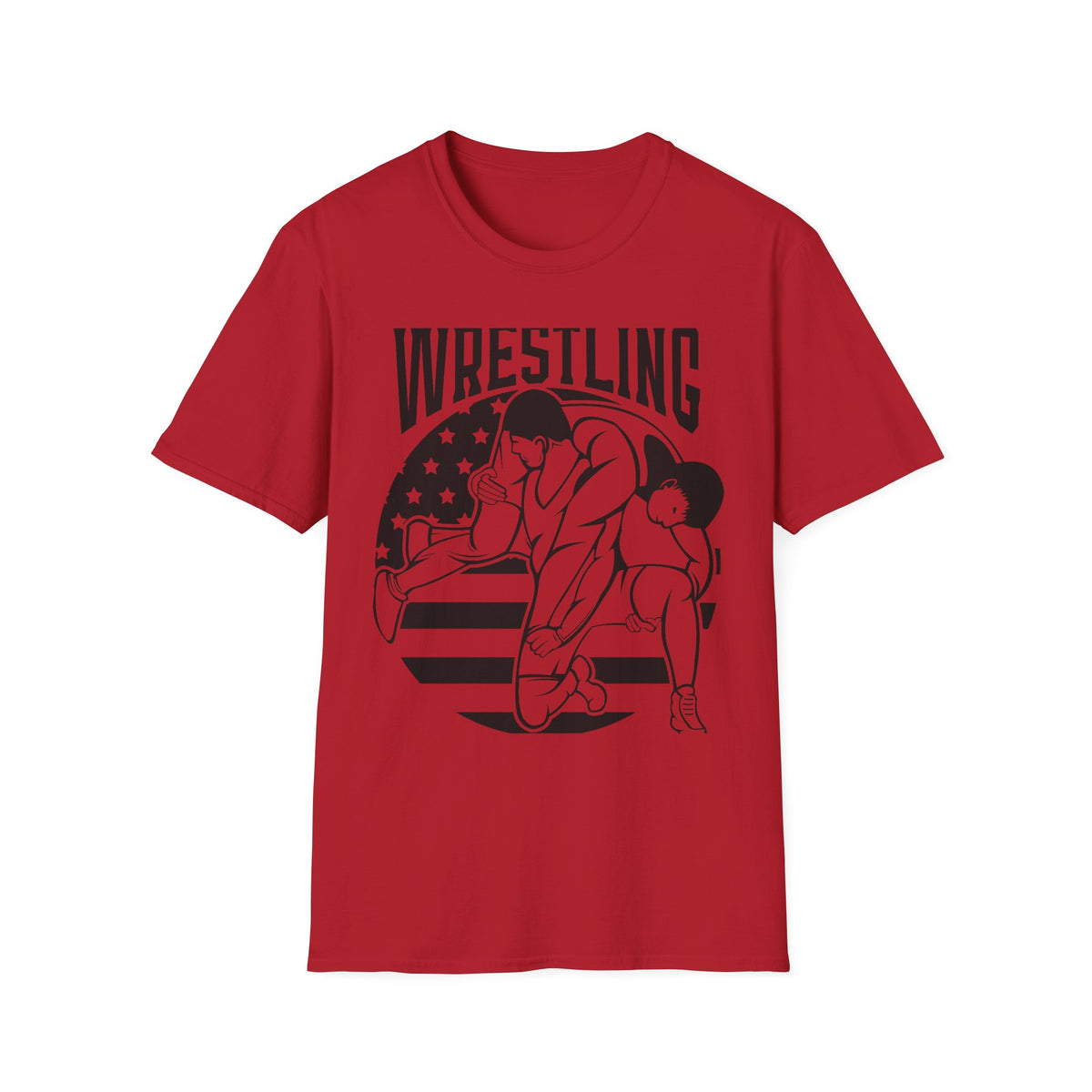 Wrestling T-Shirt — USA Flag Grapplers Graphic Tee