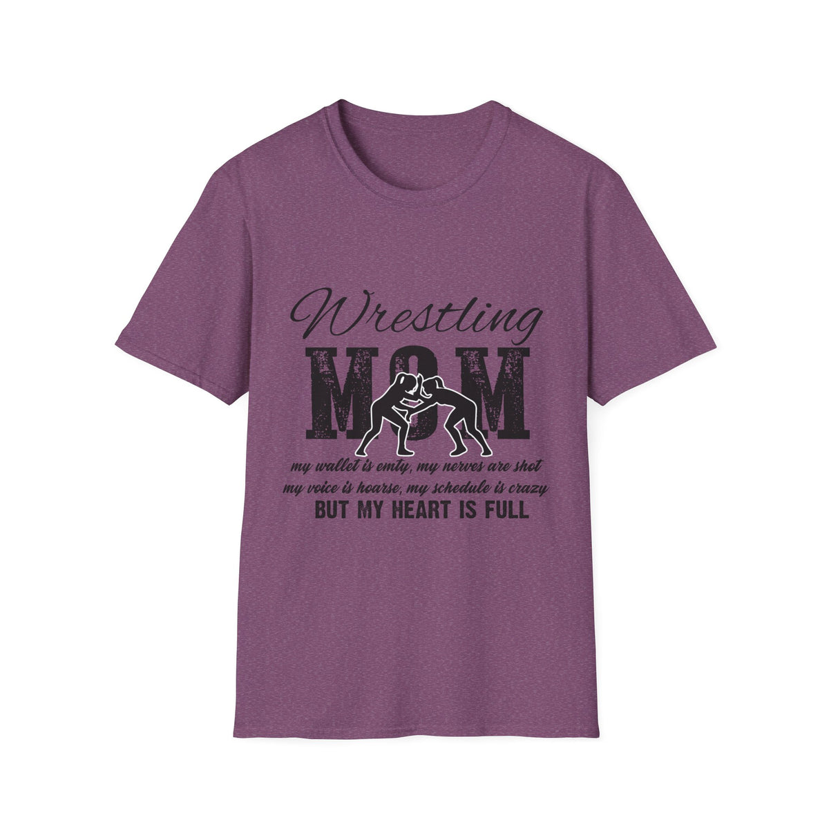 Wrestling Mom T‑Shirt — Distressed Sports Mom Tee