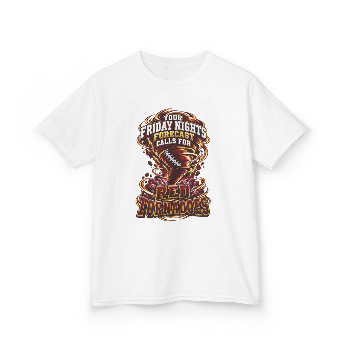 Kids T‑Shirt - "Your Friday Night Forecast Calls for Cheerful Tornados" Graphic Tee