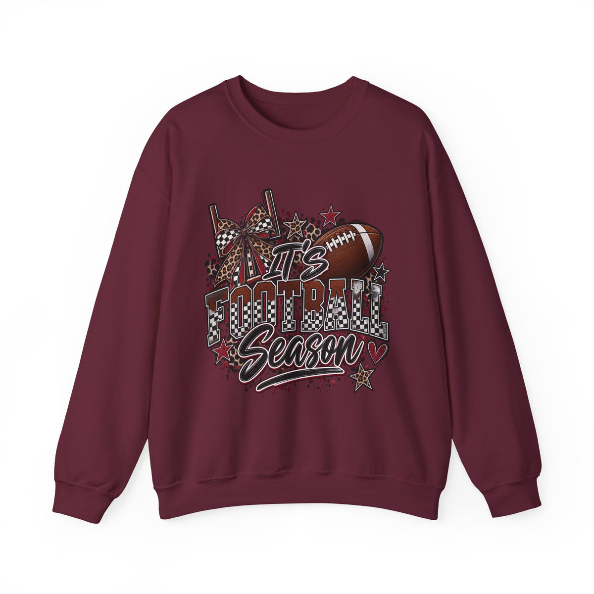 Football Season Crewneck Sweatshirt — "It's Football Season" Graphic
