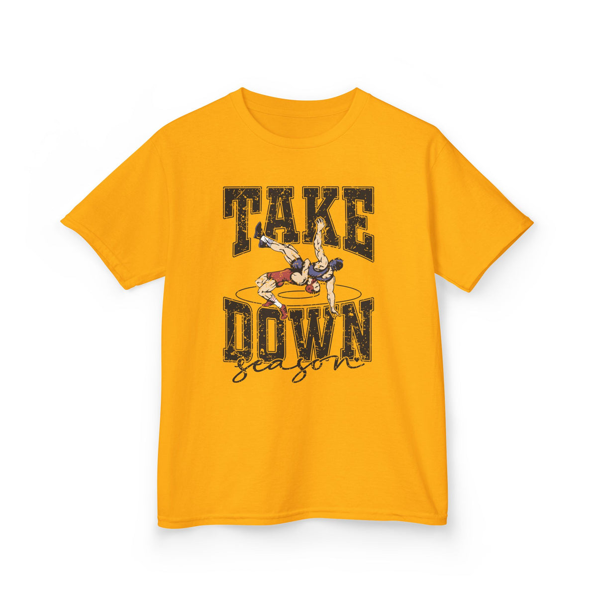Wrestling "Take Down Season" Kids T-Shirt — Youth Wrestling Tee