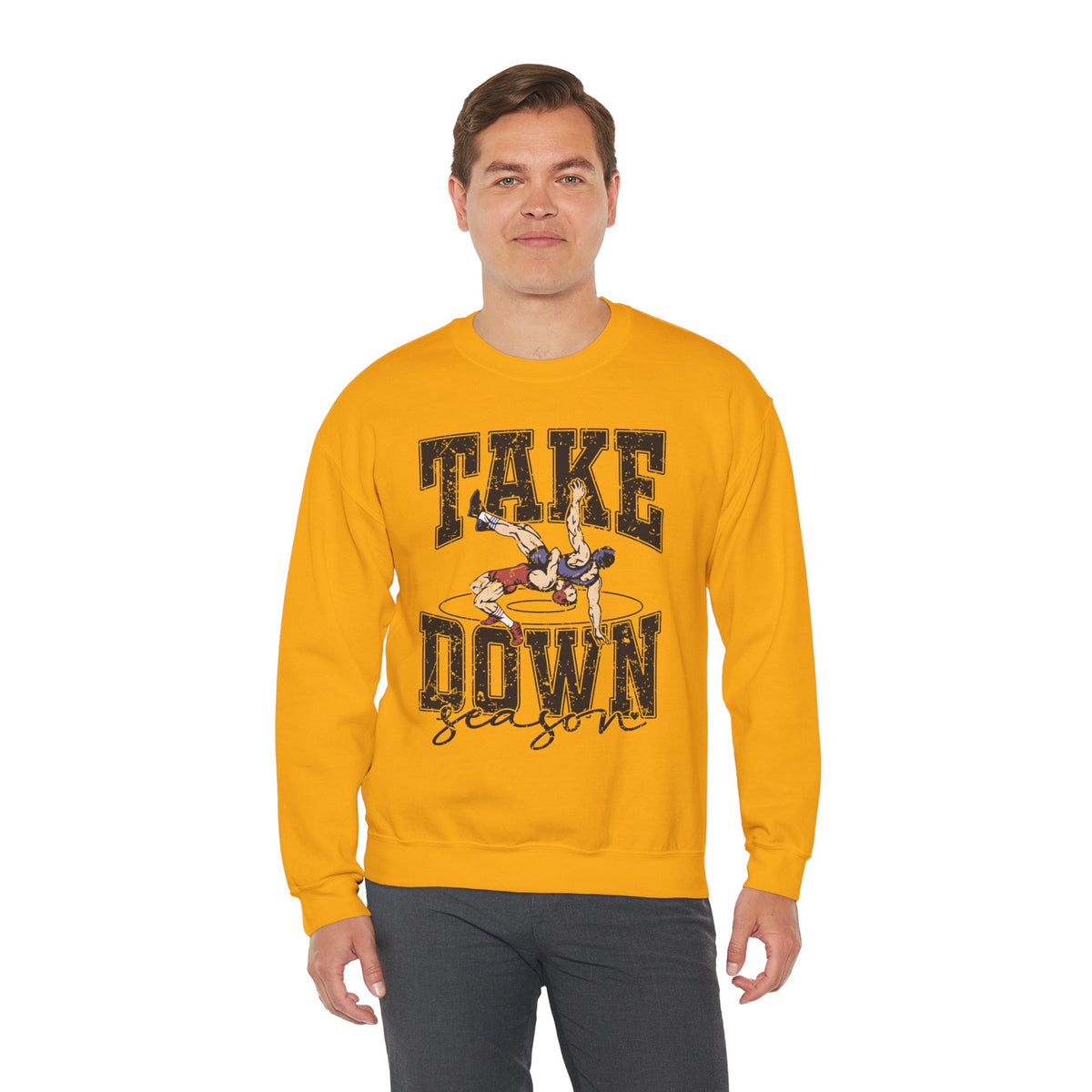 Take Down Season Wrestling Crewneck Sweatshirt