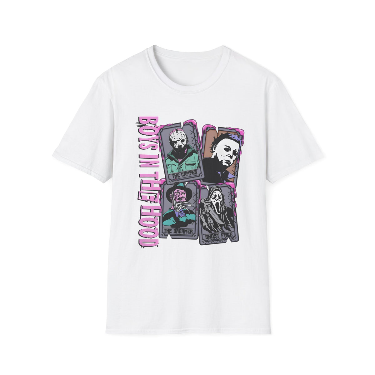 Horror Icons 'Boys in the hood' Graphic T-Shirt — Jason, Michael & Ghostface Tee