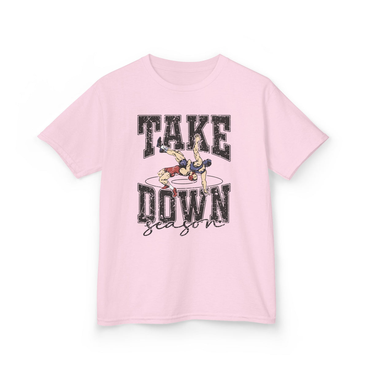 Wrestling "Take Down Season" Kids T-Shirt — Youth Wrestling Tee