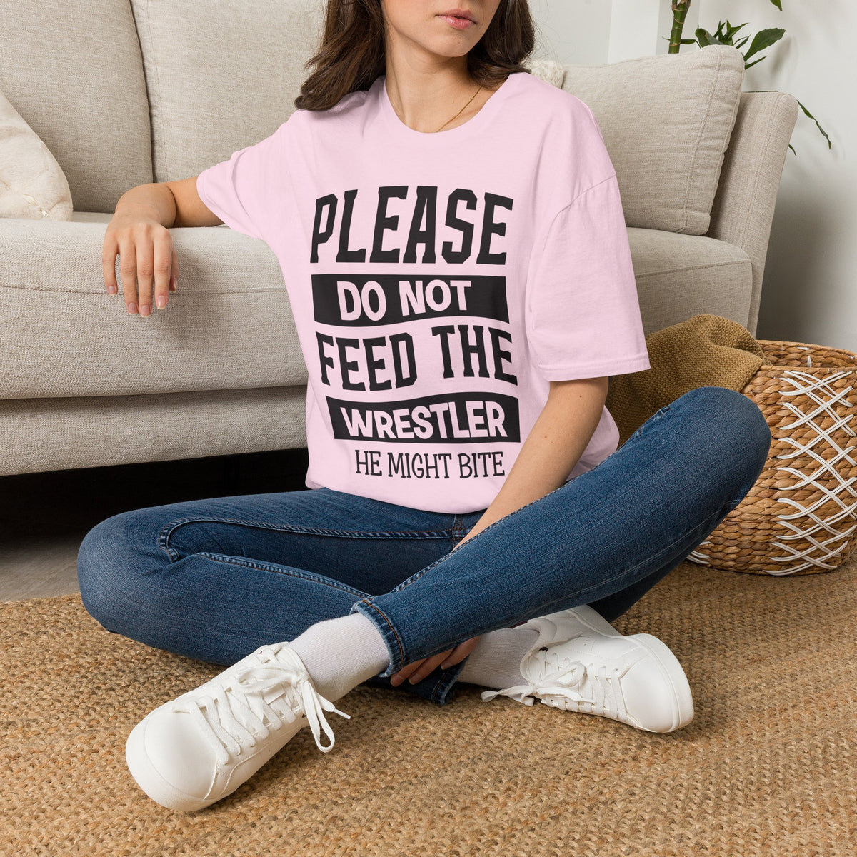 Please Do Not Feed The Wrestler T-Shirt — Funny Wrestling Shirt