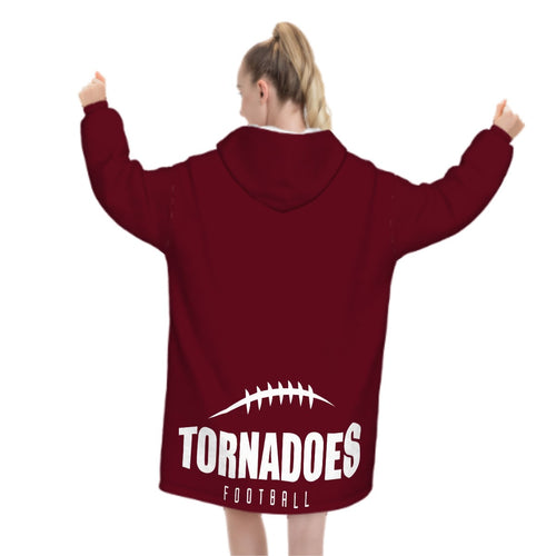 Adult Blanket Hoodie Tornadoes Football