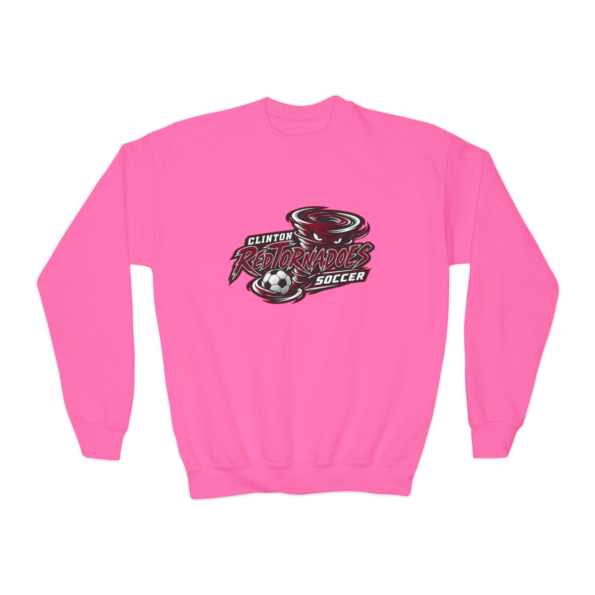 Youth Soccer Crewneck Sweatshirt — Elkhart Tornadoes Team Graphic