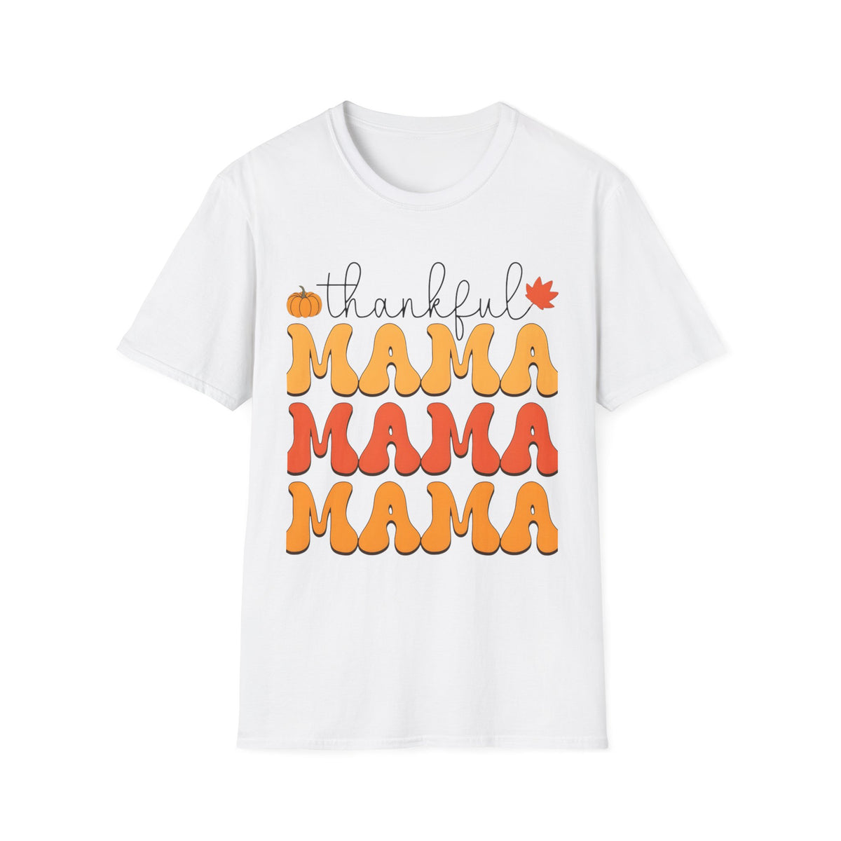Thankful Mama T-Shirt — Retro Fall Thanksgiving Mom Tee