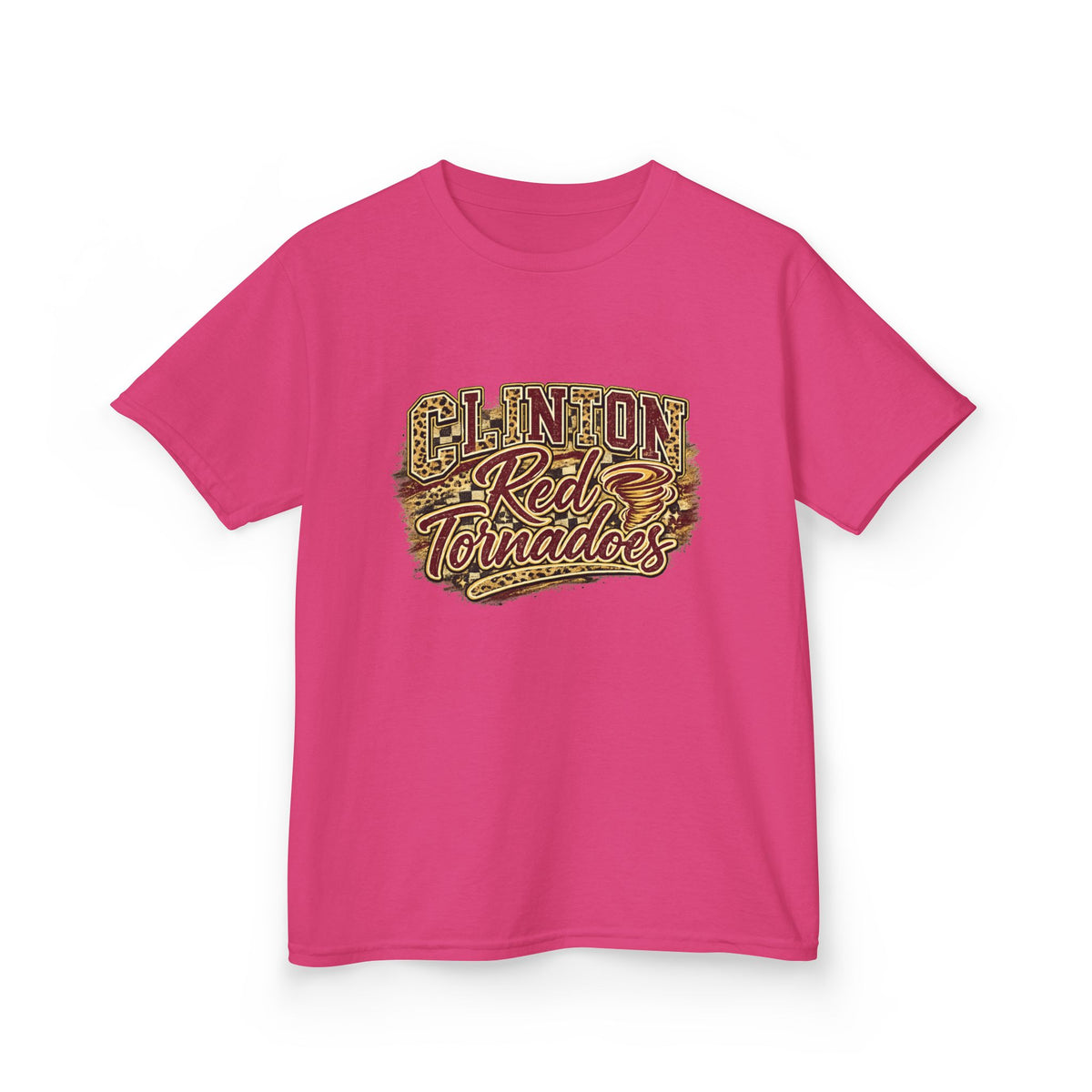Clinton Red Tornados Kids T‑Shirt — Vintage School Team Logo