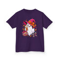 Kids Halloween Ghost T‑Shirt — Cute Witch Hat Ghost with Candy Basket