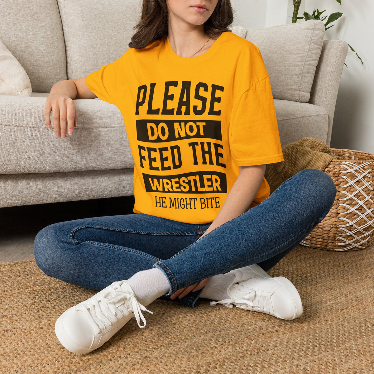 Please Do Not Feed The Wrestler T-Shirt — Funny Wrestling Shirt
