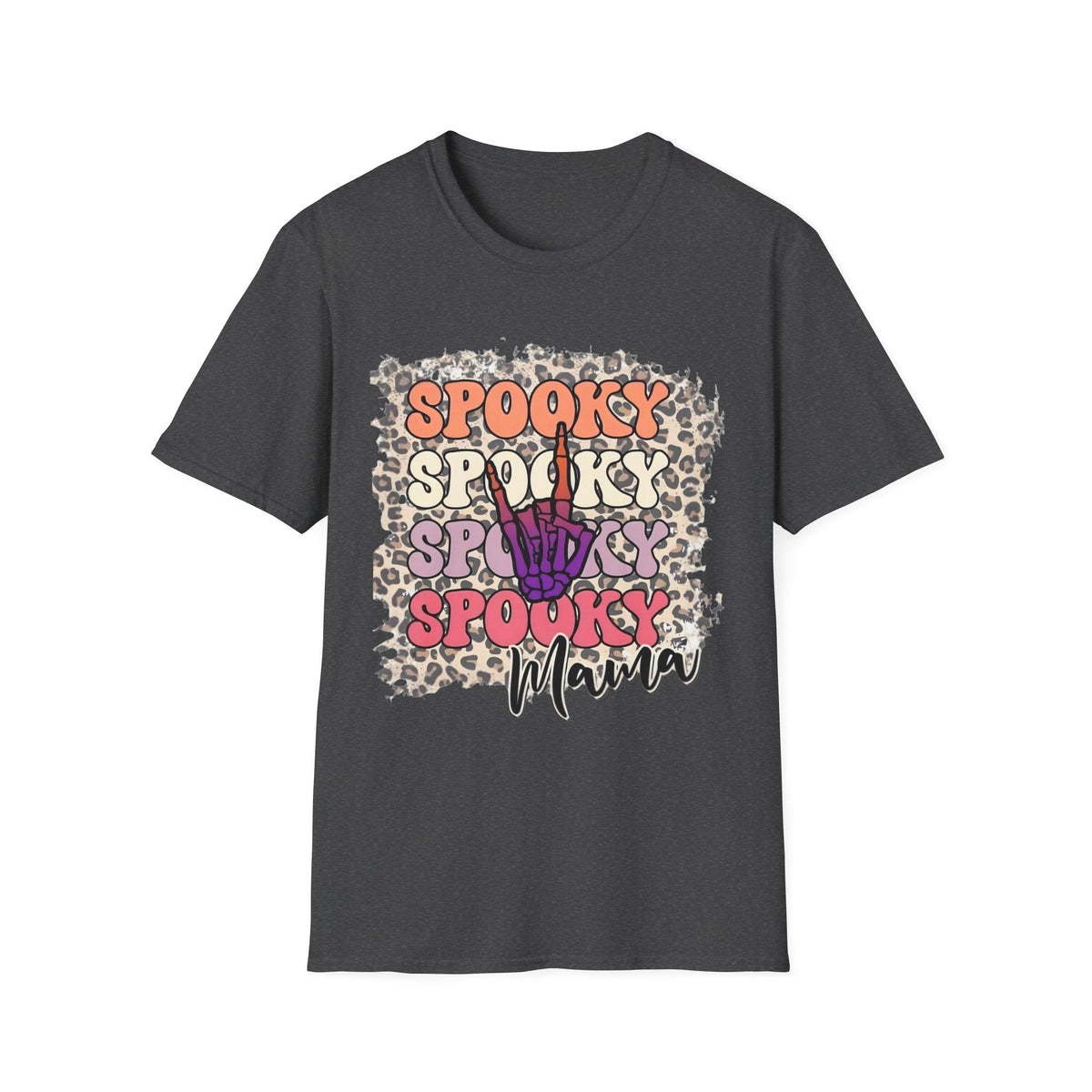 Spooky Mama Leopard Halloween T-Shirt