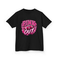 Kids "Pink Out" Football T-Shirt — Breast Cancer Awareness Youth Tee