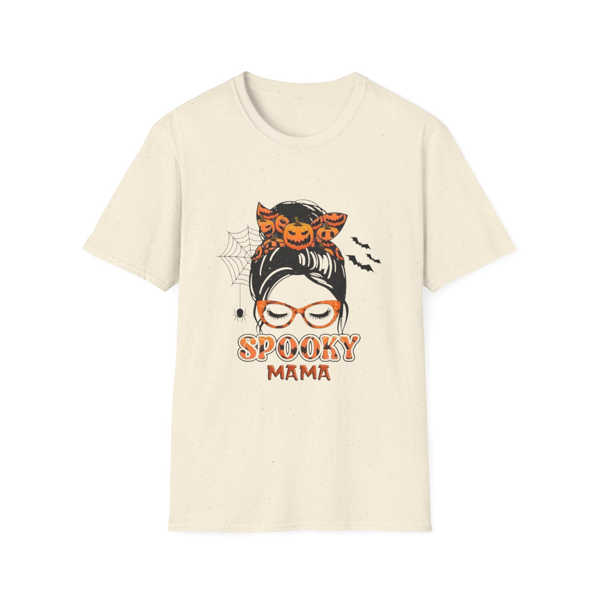 Spooky Mama T-Shirt — Halloween Pumpkin Headband Tee
