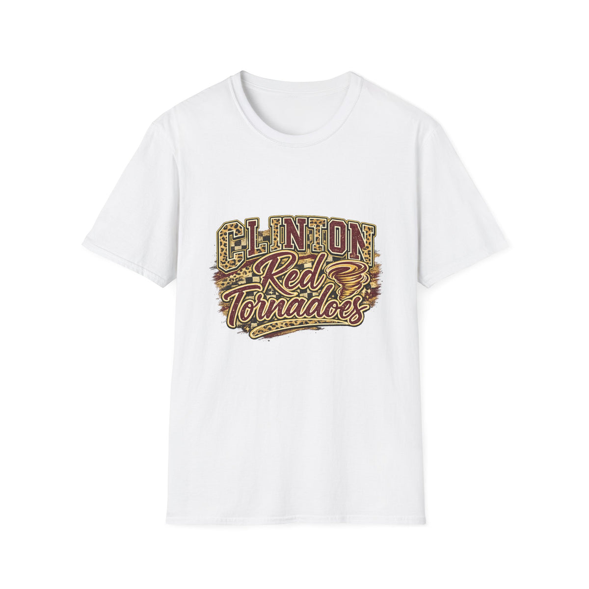 Clinton Red Tornadoes T-Shirt — Vintage Leopard School Spirit Tee