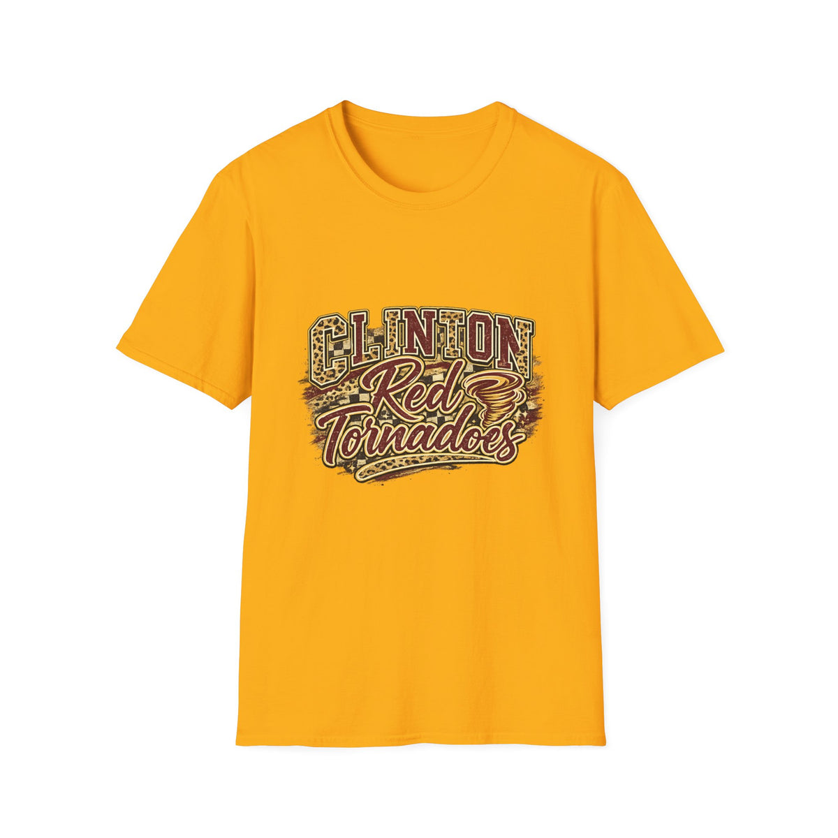 Clinton Red Tornadoes T-Shirt — Vintage Leopard School Spirit Tee
