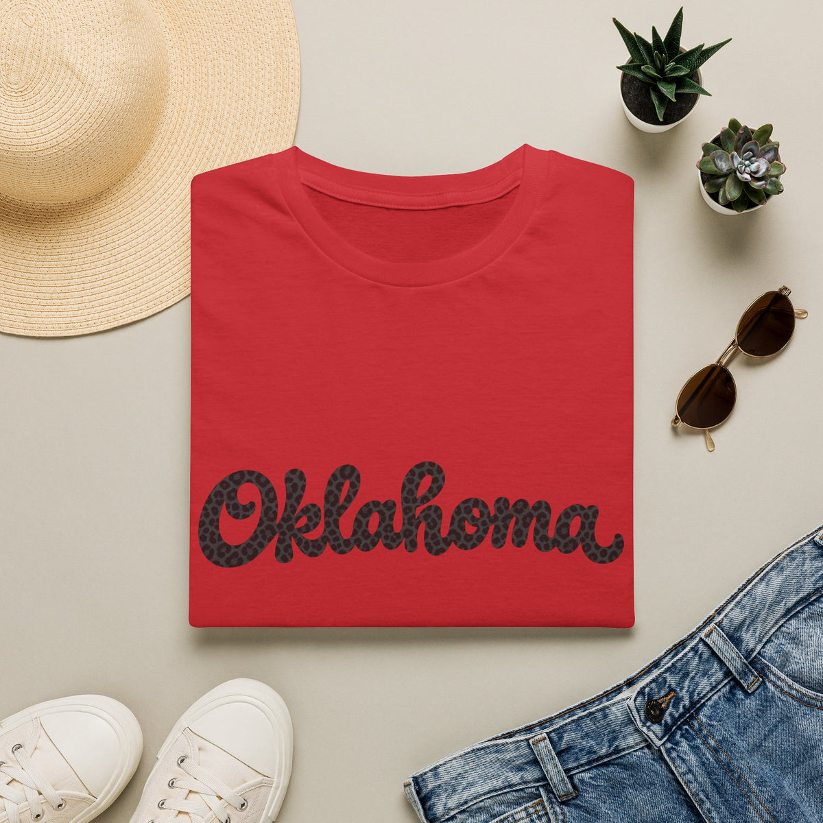 Oklahoma Script T-Shirt — Retro State Pride Tee
