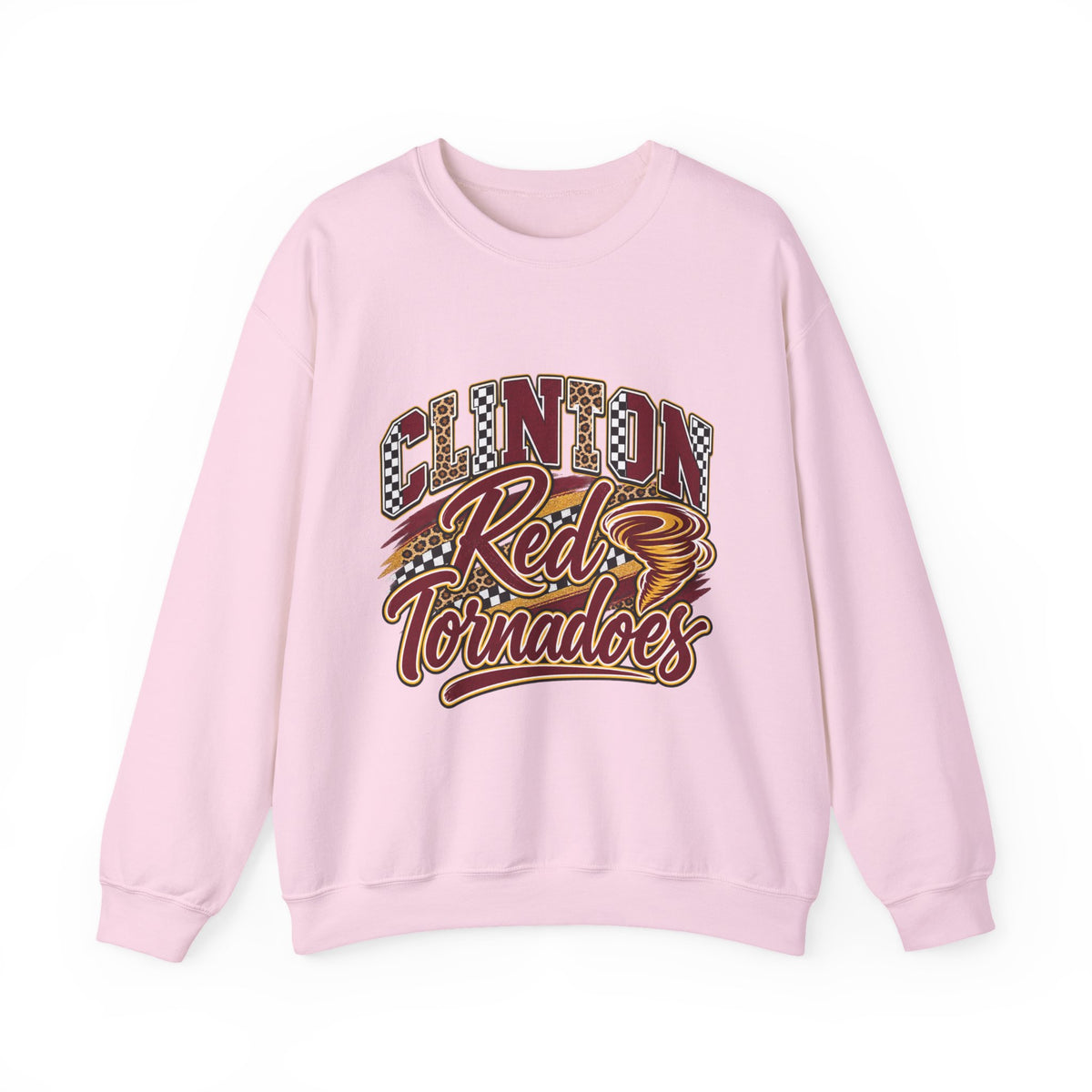 Clinton Red Tornadoes Crewneck Sweatshirt – Retro School Sports Logo