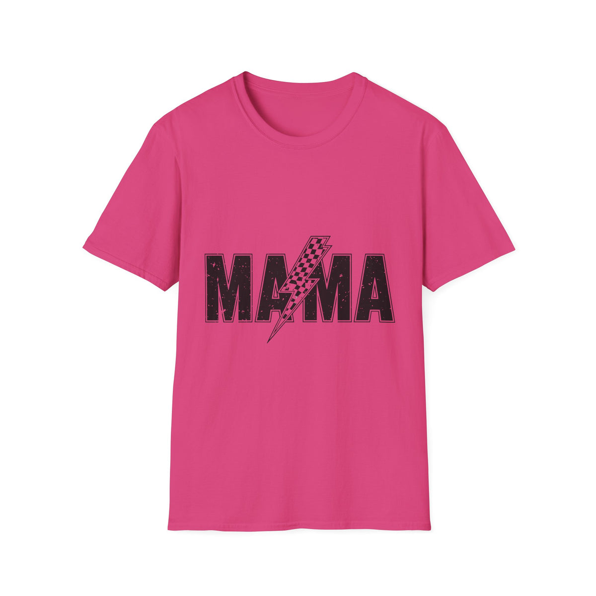 Mama Lightning Bolt T-Shirt — Retro Racing Graphic Tee for Moms
