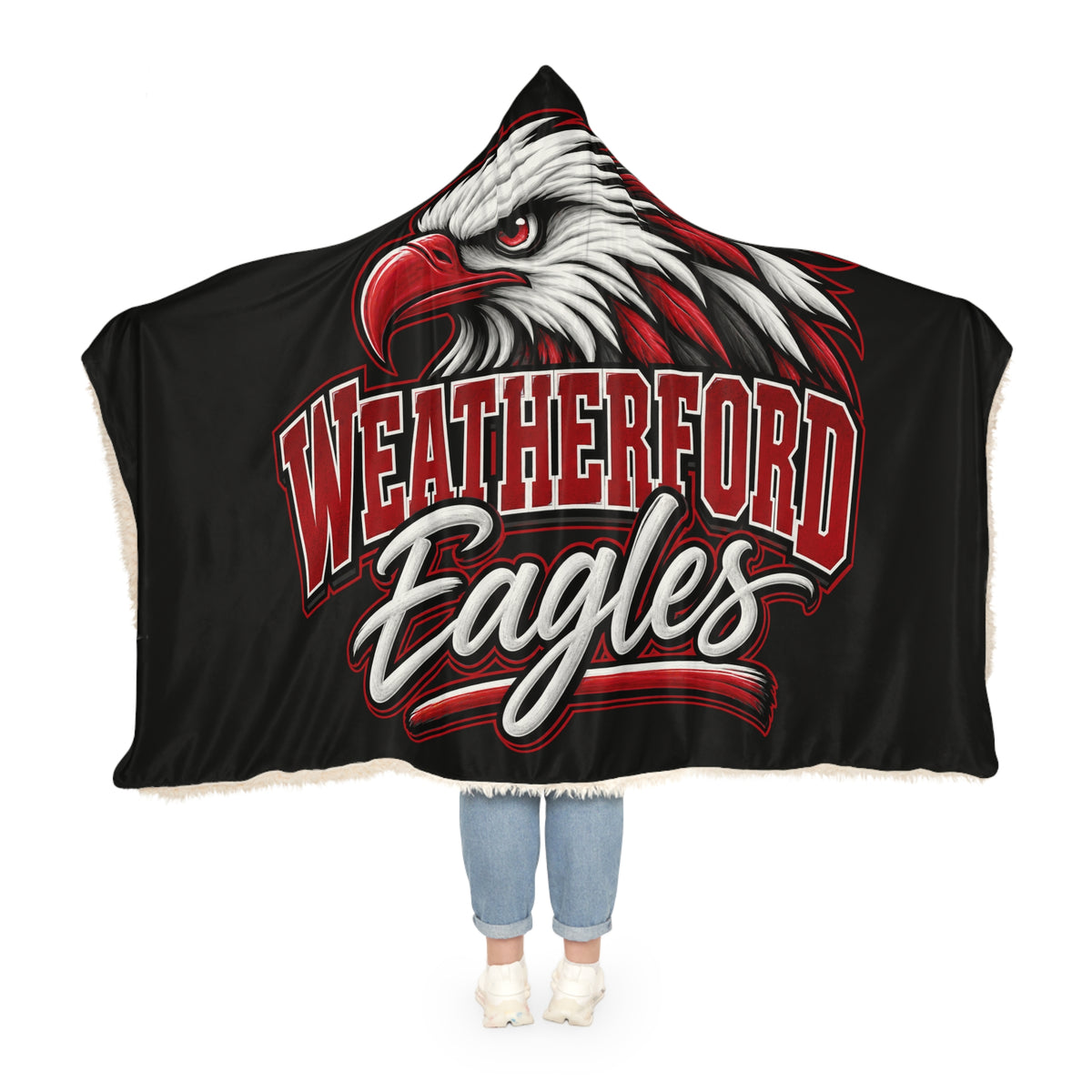 Weatherford Eagles Hooded Snuggle Blanket