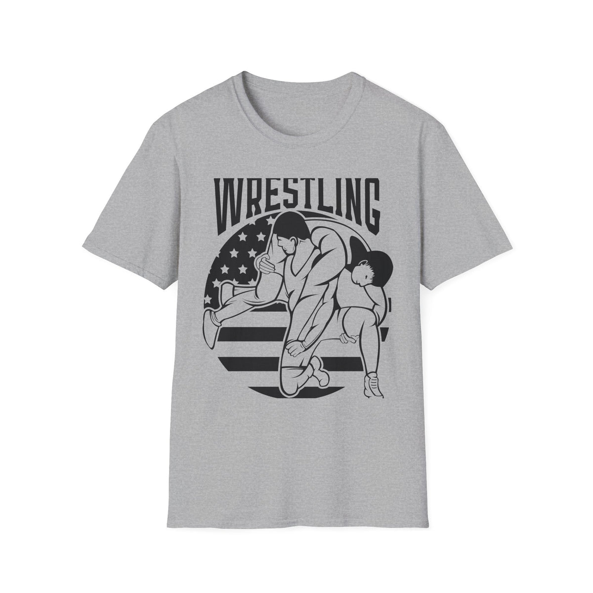 Wrestling T-Shirt — USA Flag Grapplers Graphic Tee