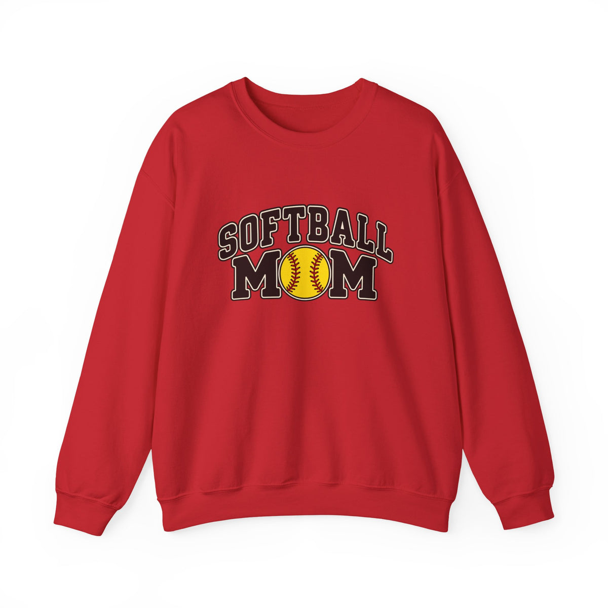 Softball Mom Crewneck Sweatshirt — Vintage Softball Logo for Proud Moms