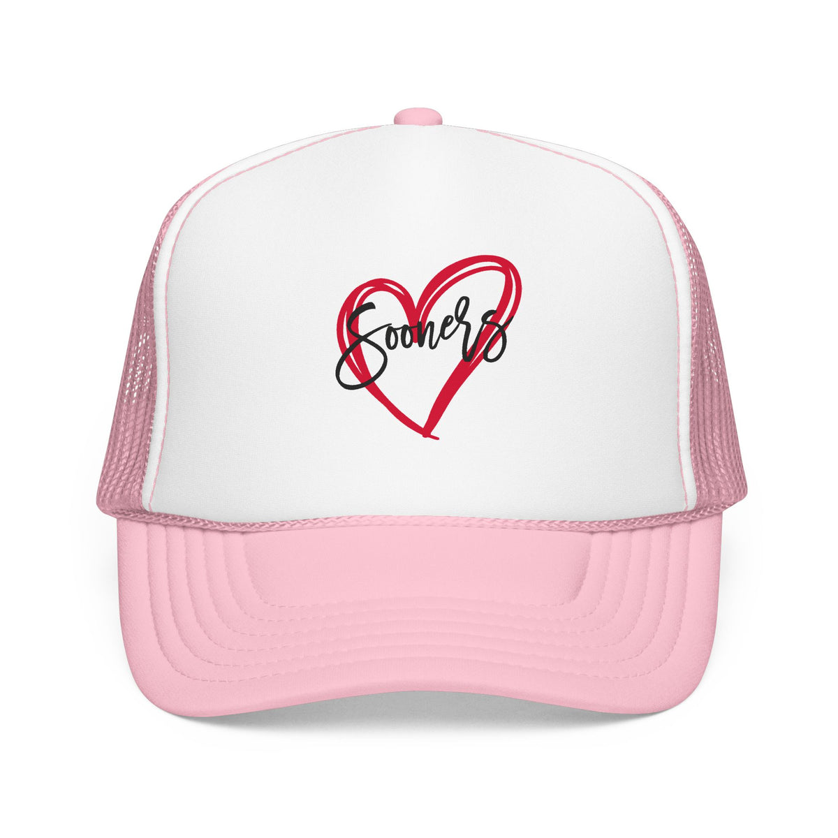 Foam Trucker Hat - Red Heart "Forever" Script Cap