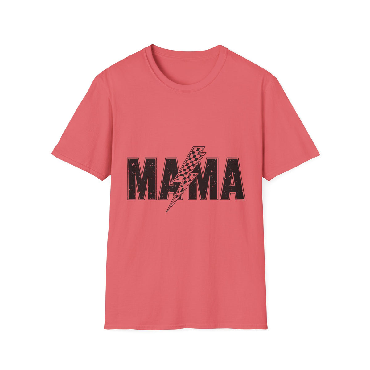 Mama Lightning Bolt T-Shirt — Retro Racing Graphic Tee for Moms