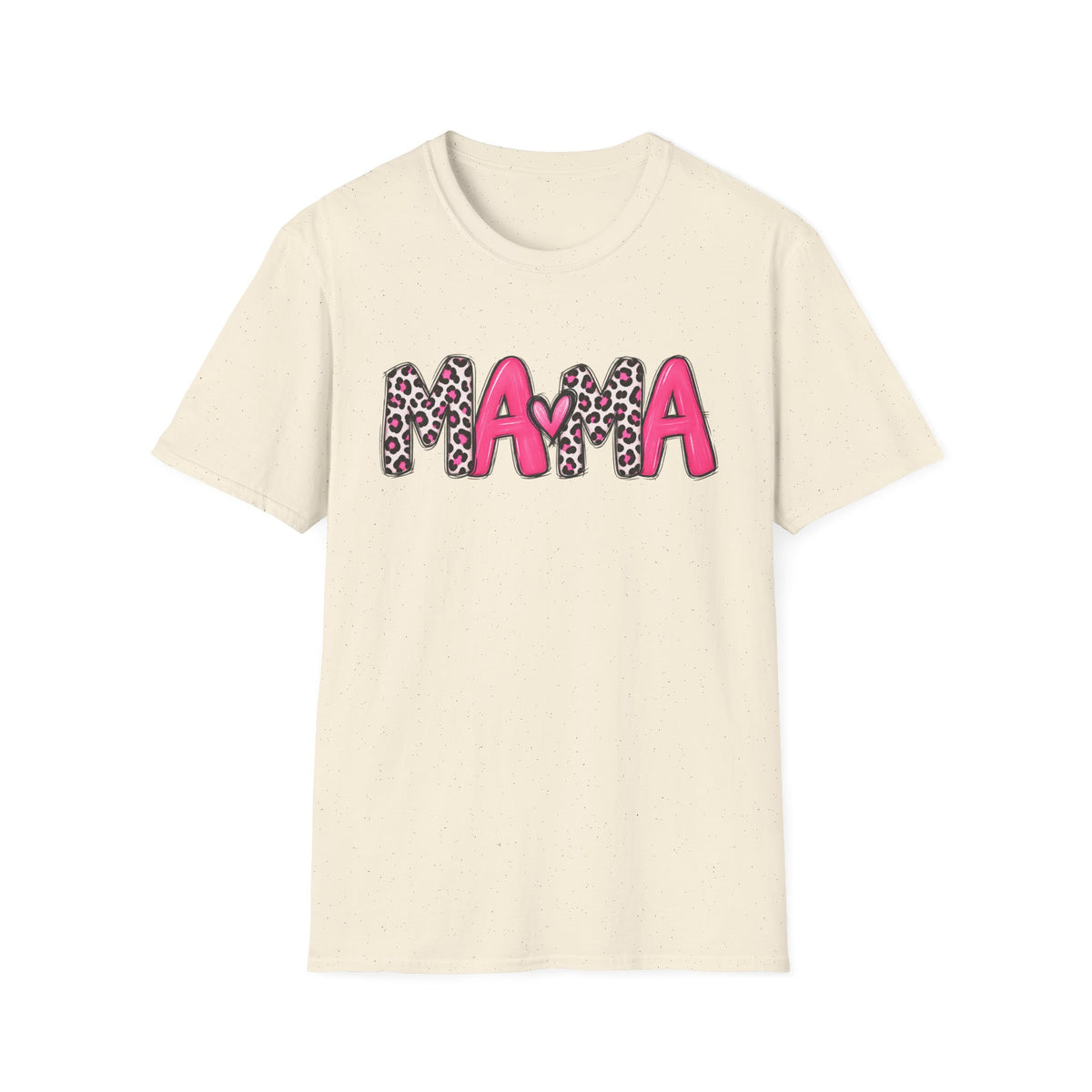 Mama Leopard Print Pink Graphic T-Shirt