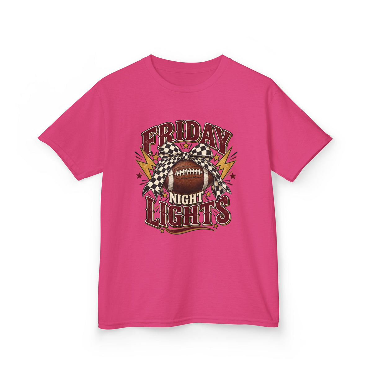 Kids "Friday Night Lights" Football Tee — Youth Game Day Shirt